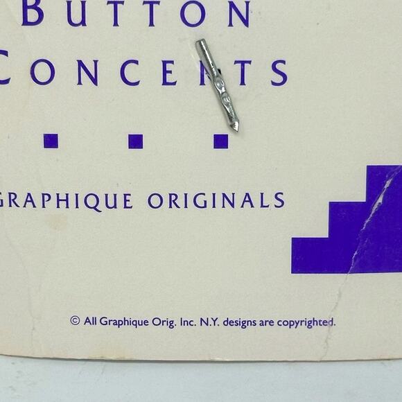 Vintage Southwestern Style Hand painted Button Covers - 1980s  Silver tone - Picture 11 of 11